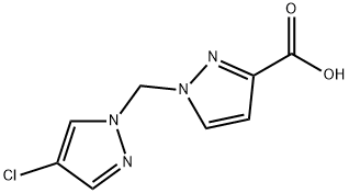 1-[(4-CHLORO-1H-PYRAZOL-1-YL)METHYL]-1H-PYRAZOLE-3-CARBOXYLIC ACID Struktur