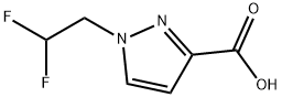 1-(2,2-Difluoroethyl)-1H-pyrazole-3-carboxylic acid Struktur