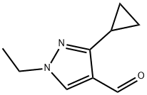 3-Cyclopropyl-1-ethyl-1H-pyrazole-4-carbaldehyde Struktur