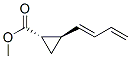 Cyclopropanecarboxylic acid, 2-(1,3-butadienyl)-, methyl ester, [1alpha,2beta(E)]- Struktur