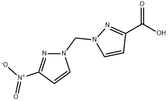 1-[(3-NITRO-1H-PYRAZOL-1-YL)METHYL]-1H-PYRAZOLE-3-CARBOXYLIC ACID Struktur