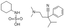 4-(Dimethylamino)-2-isopropyl-2-phenylvaleronitrile cyclamate Struktur