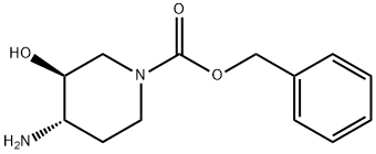 benzyl (3S,4S)-4-aMino-3-hydroxypiperidine-1-carboxylate Struktur