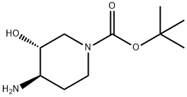 (3R,4R)-4-aMino-3-hydroxy-piperidine-1-carboxylic acid tert-butyl ester Struktur