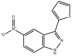 5-nitro-3-(thiophen-2-yl)-1H-indazole Struktur