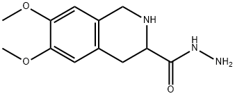 6,7-dimethoxy-1,2,3,4-tetrahydroisoquinoline-3-carbohydrazide Struktur