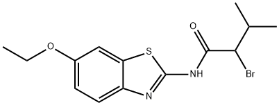 2-BROMO-N-6-ETHOXY-2-BENZOTHIAZOLYL-3-METHYL-BUTYRAMIDE Struktur