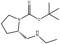 (R)-tert-butyl2-((ethylamino)methyl)pyrrolidine-1-carboxylate Struktur