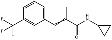 N-Cyclopropyl-alpha-methyl-m-trifluoromethylcinnamamide Struktur