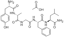 TYR-D-ALA-GLY-PHE-LEU-NH2 ACETATE SALT Struktur