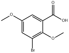 3-BROMO-2,5-DIMETHOXYBENZOIC ACID Struktur