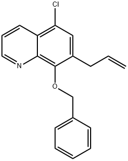 Quinoline, 5-chloro-8-(phenylMethoxy)-7-(2-propen-1-yl)- Struktur