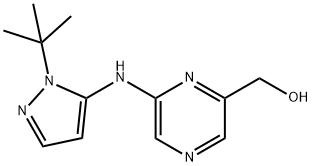 2-PyrazineMethanol, 6-[[1-(1,1-diMethylethyl)-1H-pyrazol-5-yl]aMino]- Struktur