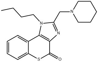 (1)BENZOTHIOPYRANO(3,4-d)IMIDAZOL-4(1H)-ONE, 1-BUTYL-2-(1-PIPERIDINYLM ETHYL)- Struktur