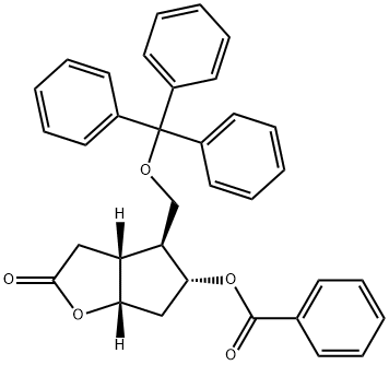 (-)-3-OXO-6-BETA-TRITYLOXYMETHYL-7-ALPHA-BENZOYL-OXY-2-OXABICYCLO[3.3.0!OCTANE