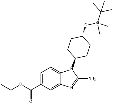 1H-BenziMidazole-5-carboxylic acid, 2-aMino-1-[trans-4-[[(1,1-diMethylethyl)diMethylsilyl]oxy]cyclohexyl]-, ethyl ester