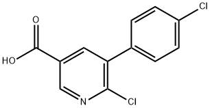 6-chloro-5-(4-chlorophenyl)nicotinic acid Struktur