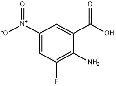 Benzoic acid, 2-amino-3-fluoro-5-nitro- (9CI) Struktur