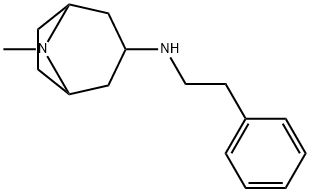 8-methyl-N-(2-phenylethyl)-8-azabicyclo[3.2.1]octan-3-amine Struktur