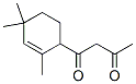 1-(2,4,4-Trimethyl-2-cyclohexen-1-yl)-1,3-butanedione Struktur