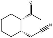 Cyclohexaneacetonitrile, 2-acetyl-, cis- (9CI) Struktur