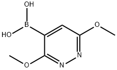 3,6-diMethoxypyridazin-4-yl-4-ylboronic acid Struktur