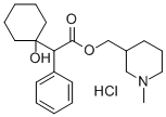 (1-Methyl-3-piperidyl)methyl-(1-hydroxycyclohexyl)phenylacetate hydroc hloride Struktur