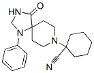 1-(4-Oxo-1-phenyl-1,3,8-triazaspiro[4.5]dec-8-yl)cyclohexanecarbonitrile Struktur