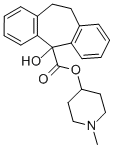 1-Methyl-4-piperidyl 5-hydroxy-10,11-dihydro-5H-dibenzo(a,d)cyclohepte ne-5-carboxylate Struktur