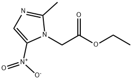 2-Methyl-5-nitro-1H-imidazole-1-acetic acid ethyl ester Struktur