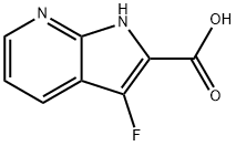 1H-Pyrrolo[2,3-b]pyridine-2-carboxylic acid, 3-fluoro- Struktur