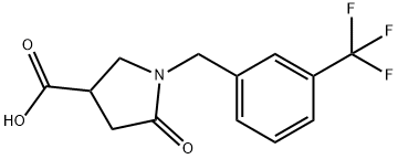 5-OXO-1-[3-(TRIFLUOROMETHYL)BENZYL]PYRROLIDINE-3-CARBOXYLICACID Struktur