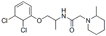 2-(2-methyl-3,4,5,6-tetrahydro-2H-pyridin-1-yl)-N-(1-phenoxypropan-2-y l)acetamide chloride Struktur