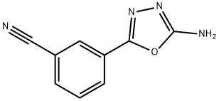 3-(5-amino-1,3,4-oxadiazol-2-yl)benzonitrile Struktur