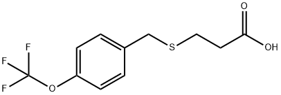 3-{[4-(trifluoromethoxy)benzyl]thio}propanoic acid Struktur