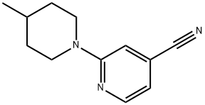 2-(4-methylpiperidin-1-yl)isonicotinonitrile Struktur