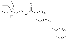 (2-Hydroxyethyl)triethylammonium iodide 4-stilbenecarboxylate Structure