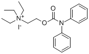 AMMONIUM, (2-HYDROXYETHYL)TRIETHYL-, IODIDE, DIPHENYLCARBAMATE Struktur