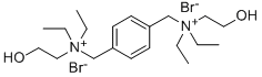 AMMONIUM, (p-PHENYLENEDIMETHYLENE)BIS(DIETHYL(2-HYDROXYETHYL)-, DIBROM IDE Struktur