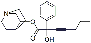 1-azabicyclo[2.2.2]oct-8-yl 2-hydroxy-2-phenyl-hept-3-ynoate Struktur