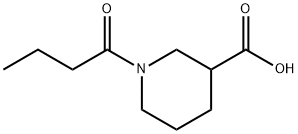 1-butanoylpiperidine-3-carboxylic acid Struktur