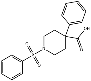 4-PHENYL-1-(PHENYLSULFONYL)PIPERIDINE-4-CARBOXYLIC ACID Struktur