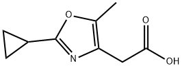 4-Oxazoleacetic acid, 2-cyclopropyl-5-methyl- Struktur