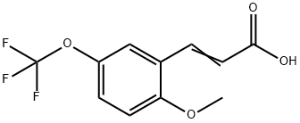 2-METHOXY-5-(TRIFLUOROMETHOXY)CINNAMIC ACID Struktur