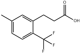 3-[5-METHYL-2-(TRIFLUOROMETHYL)PHENYL]PROPIONIC ACID Struktur