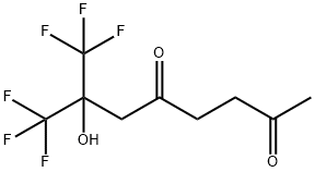 8,8,8-Trifluoro-7-hydroxy-7-(trifluoromethyl)-2,5-octanedione Struktur