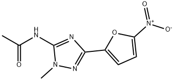 N-[1-Methyl-3-(5-nitro-2-furyl)-1H-1,2,4-triazol-5-yl]acetamide Struktur