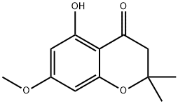 5-Hydroxy-7-methoxy-2,2-dimethyl-2,3-dihydro-4H-chromen-4-one Struktur