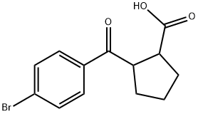 2-(4-Bromobenzoyl)cyclopentanecarboxylic acid Struktur