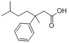 3,6-dimethyl-3-phenyl-heptanoic acid Struktur